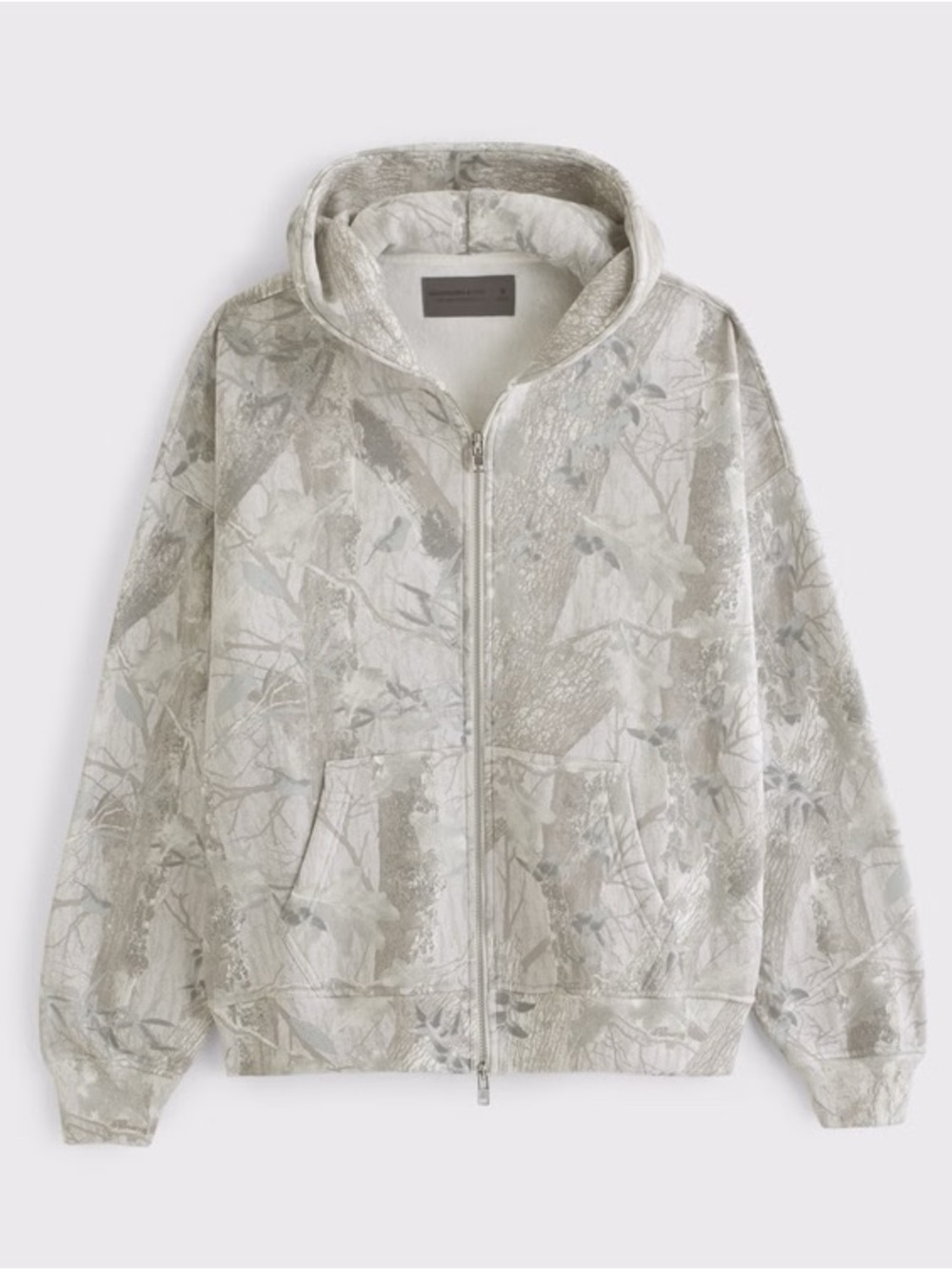 Ambercrombie - Light Gray Camouflage Zip-Up Hoodie